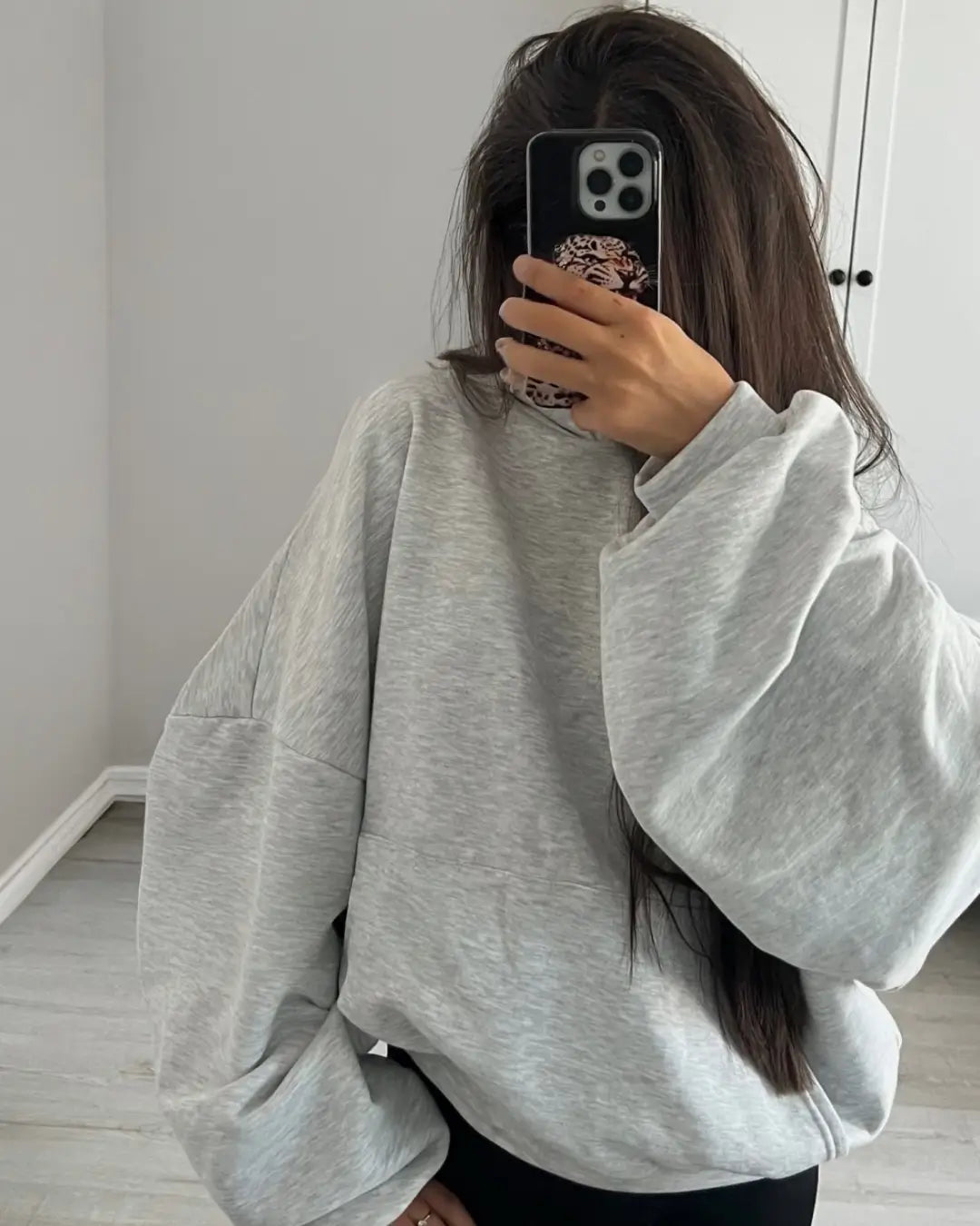 Bluza boxy szara