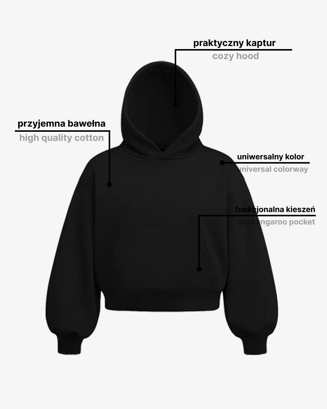 Bluza boxy czarna